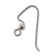 Hook Ear Wire 22mm W/ 3MM Bead Silver Plated (40PCS)
