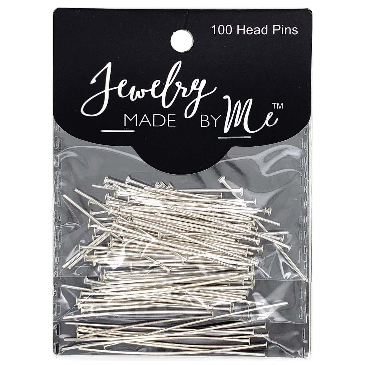 Head Pins Assorted Silver 100pc